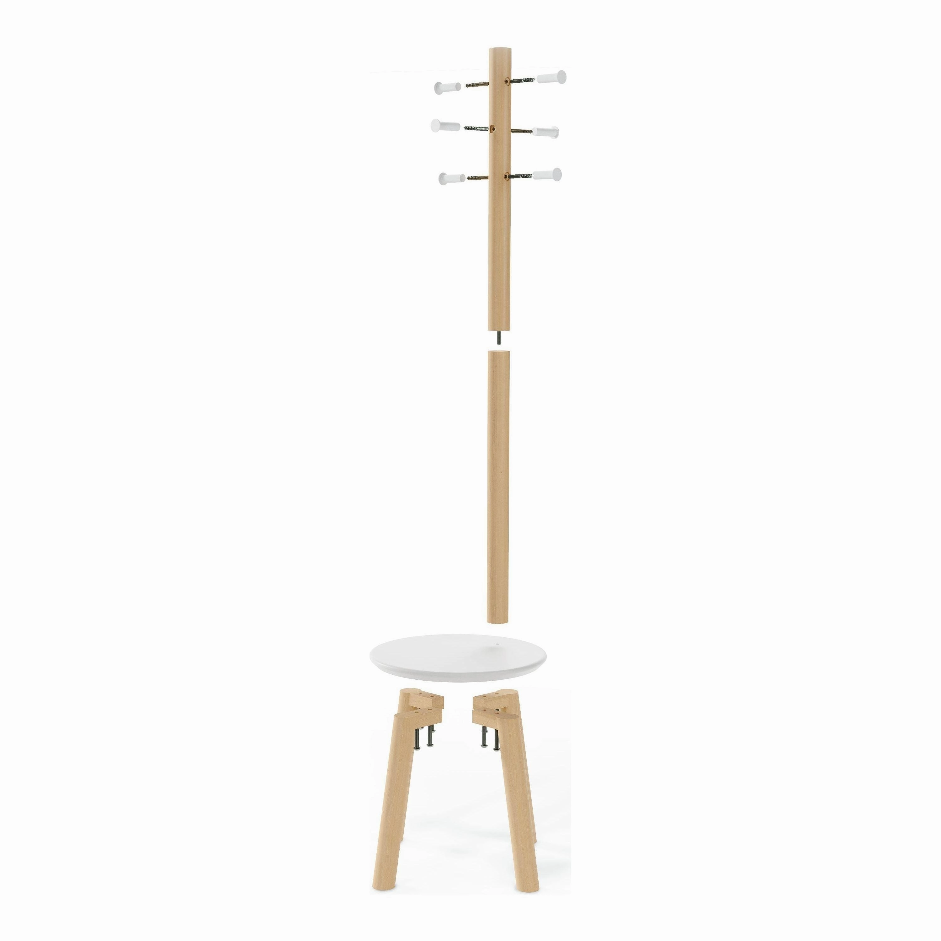 Pillar Stool and Coatrack