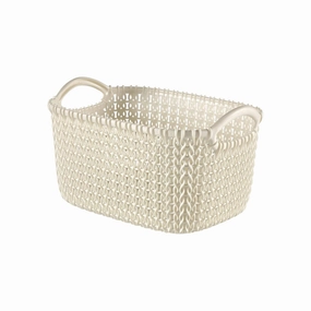 Plastic Storage Basket Knitted with Carry Handle fabric hamper,portable laundry bin,laundry storage