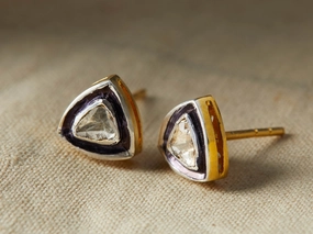 Polki Diamond Stud Earrings Jewelry,fashion costume jewelry