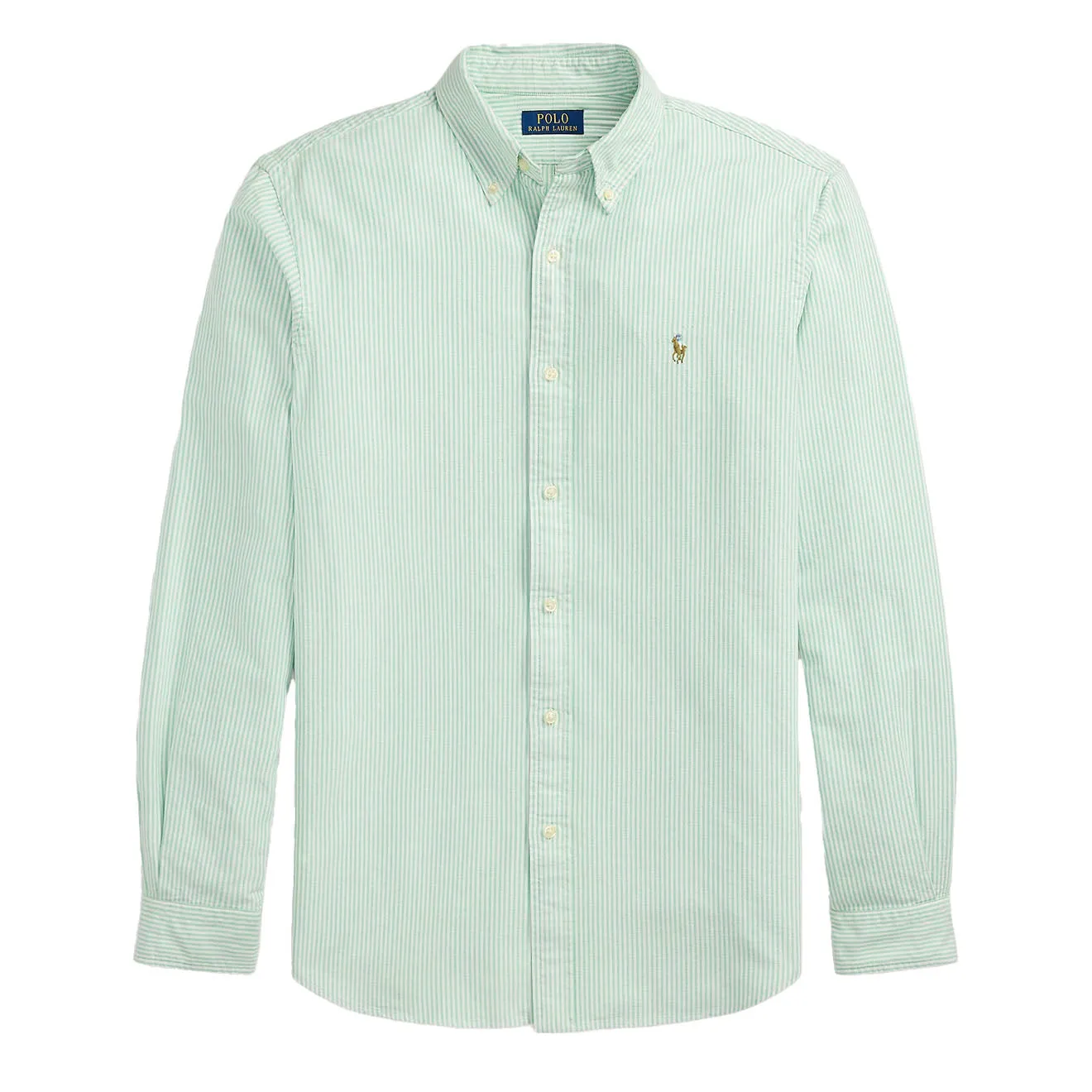 Polo Ralph Lauren Long Sleeve Sport Shirt Custom F Summer Emerald / White