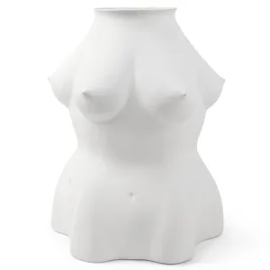 Porcelain Breast Sculpture Vase | Jonathan Adler Luciana Vase,Glass Vase