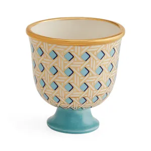Porcelain Pedestal Vase | Jonathan Adler Basketweave Vase,Glass Vase