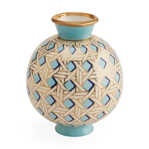 Porcelain Turquoise Round Vase | Jonathan Adler Basketweave Vase,Glass Vase