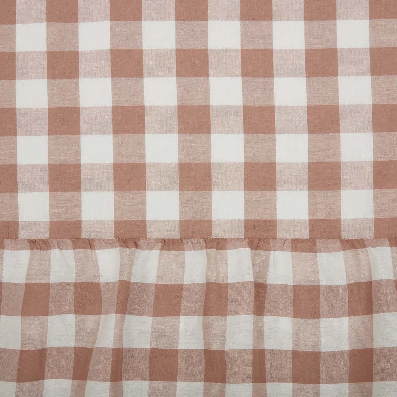 Portabella Buffalo Check Ruffled Shower Curtain