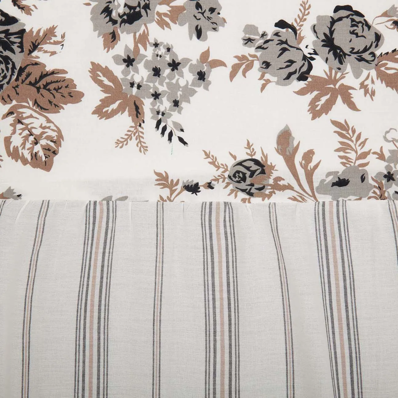 Portabella Floral Ruffled Shower Curtain