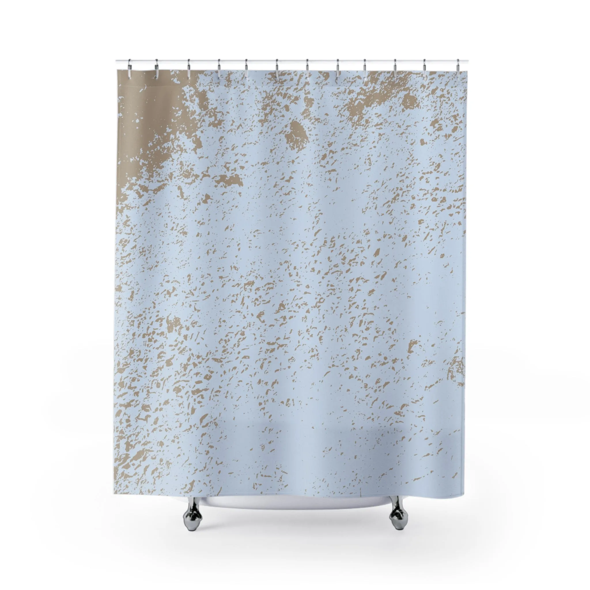 Powder Blue Shower Curtain | Beige Minimalist Fabric Curtain Lighting,Home Lighting