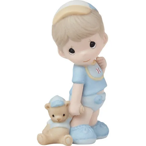 Precious Moments Baby Oh Boy! Standing Toddler Porcelain Figurine Decorative Mirror,Home Decor Mirror