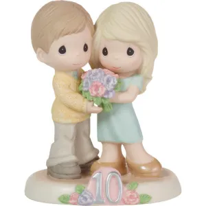 Precious Moments Couple Holding Sweet Pea Bouquet 10th Anniversary Figurine Decorative Mirror,Home Decor Mirror