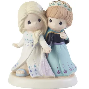 Precious Moments Disney Frozen Elsa and Anna Together We're Strong Bisque Porcelain Figurine Decorative Mirror,Home Decor Mirror