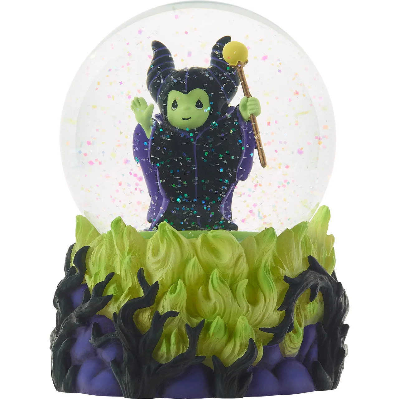 Precious Moments Disney Malificent Musical Snow Globe Decorative Mirror,Home Decor Mirror