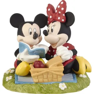 Precious Moments Disney Mickey Mouse And Minnie Mouse On Picnic Blanket Figurine Decorative Mirror,Home Decor Mirror