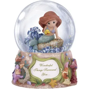 Precious Moments Disney The Little Mermaid Wonderful Things Surround You Musical Snow Globe Decorative Mirror,Home Decor Mirror
