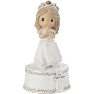 Precious Moments First Holy Communion Girl Figurine Musical Plays the Lord's Prayer Decorative Mirror,Home Decor Mirror