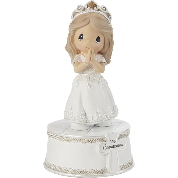 Precious Moments First Holy Communion Girl Figurine Musical Plays the Lord's Prayer Decorative Mirror,Home Decor Mirror