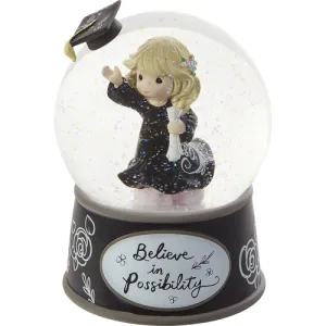 Precious Moments Graduation Believe in Possibility Snow Globe Musical Box Decorative Mirror,Home Decor Mirror