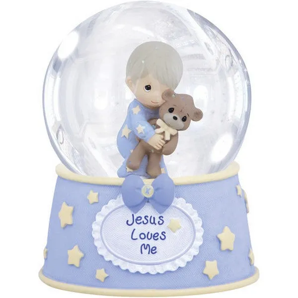 Precious Moments Jesus Loves Me Snow Globe Boy Musical Decorative Mirror,Home Decor Mirror
