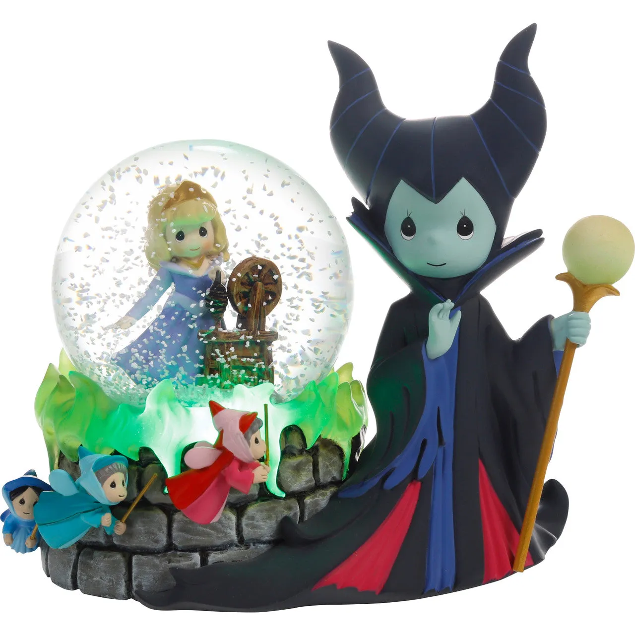 Precious Moments May Kindness Abound Disney Sleeping Beauty Musical Snow Globe Decorative Mirror,Home Decor Mirror