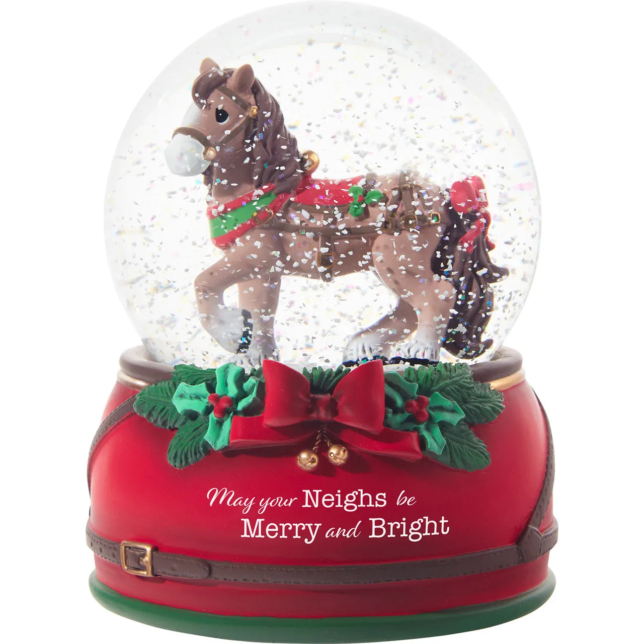 Precious Moments May Your Neighs Be Merry And Bright Annual Animal Snow Globe Decorative Mirror,Home Decor Mirror