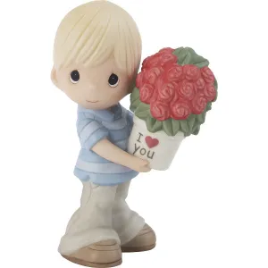 Precious Moments My Love For You Continues to Grow Boy with Roses Figurine Decorative Mirror,Home Decor Mirror