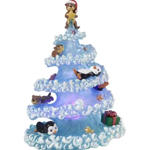 Precious Moments Otter-ly Fun Holidays LED Lighted Musical Decorative Mirror,Home Decor Mirror