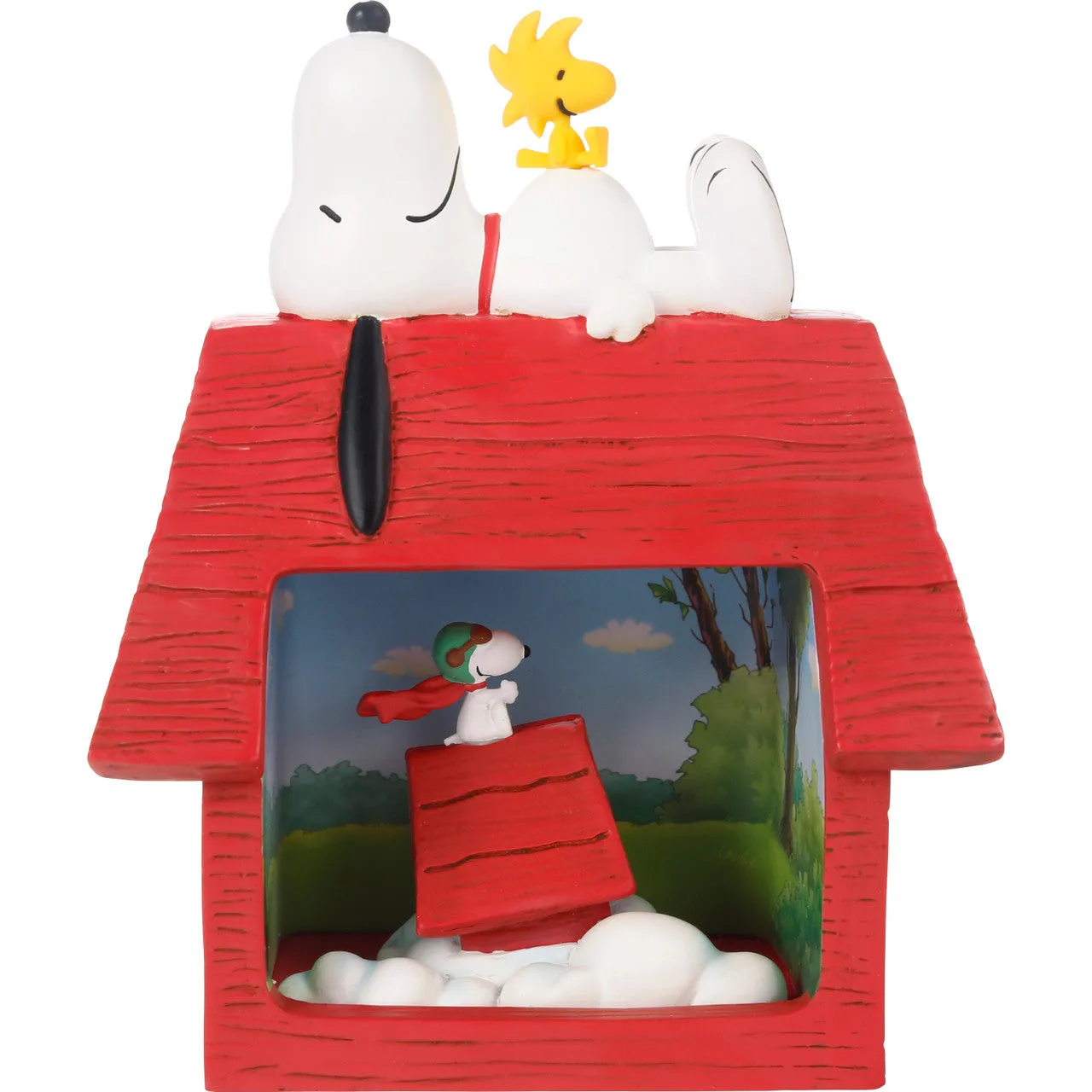 Precious Moments Peanuts This Time I've Got You, Red Baron! Shadow Box Decorative Mirror,Home Decor Mirror