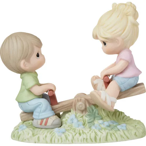 Precious Moments Together Through All the Ups and Downs Couple On Teeter Totter Porcelain Figurine Decorative Mirror,Home Decor Mirror