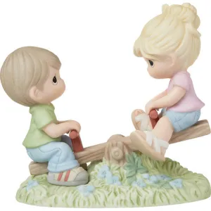 Precious Moments Together Through All the Ups and Downs Couple On Teeter Totter Porcelain Figurine Decorative Mirror,Home Decor Mirror