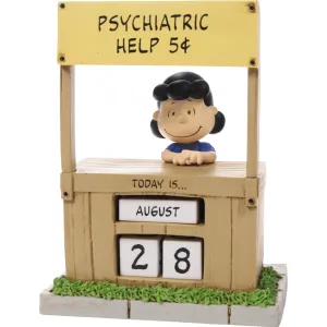 Psychiatric Help Peanuts Lucy Perpetual Calendar Figurine 6" Decorative Mirror,Home Decor Mirror