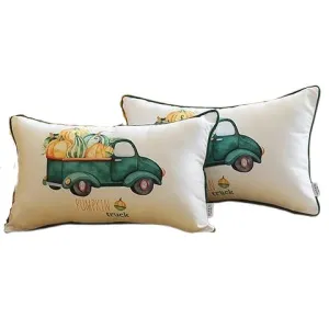 Pumpkin Truck Throw Pillow Covers storage cart, utility cart