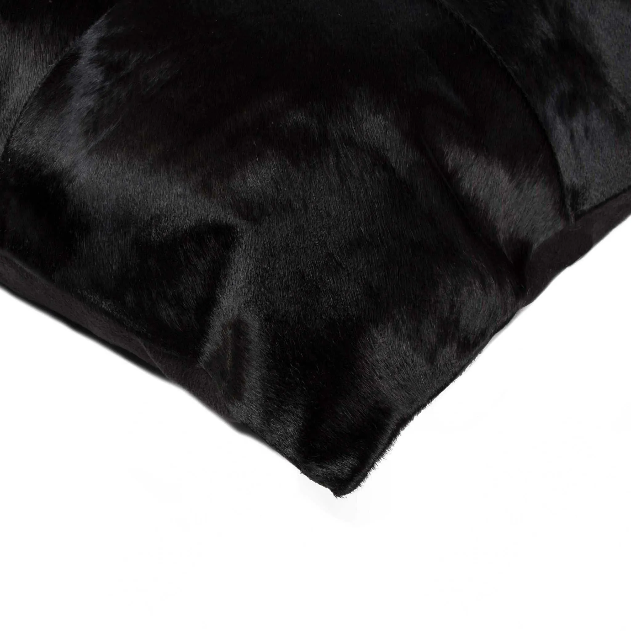 Pure Black Cuatro Cowhide Accent Pillow