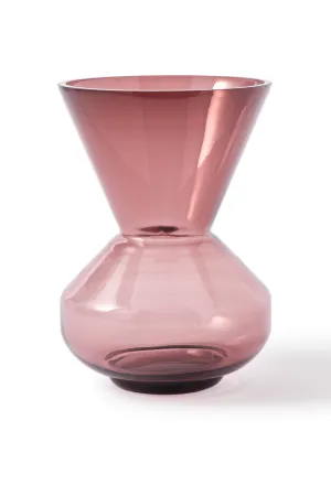 Purple Glass Conical Vase | Pols Potten Thick Neck Vase,Glass Vase