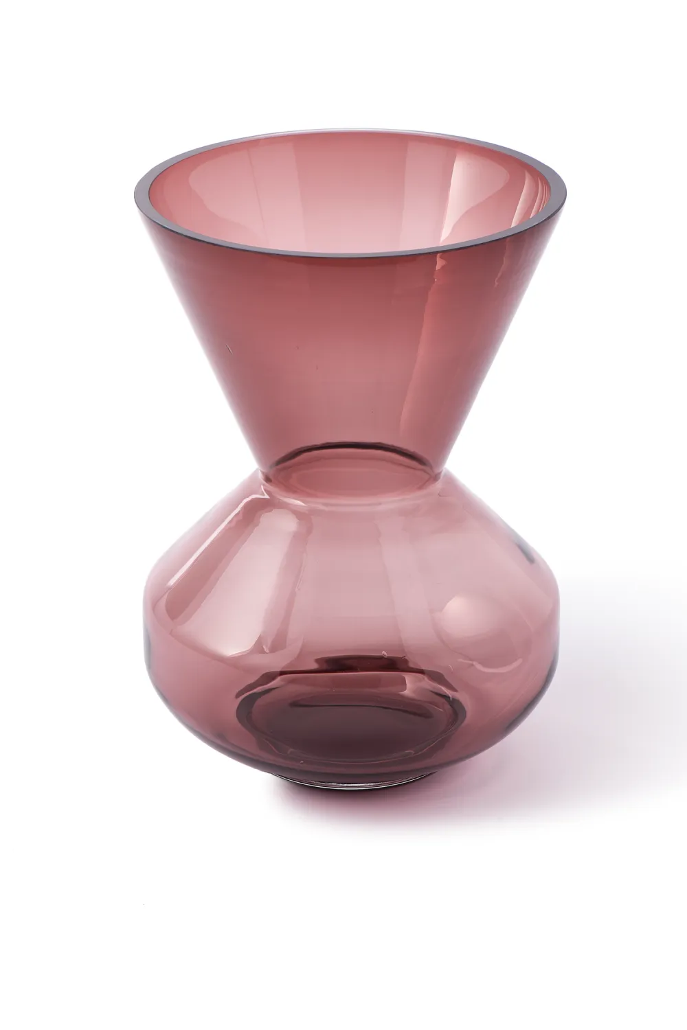 Purple Glass Conical Vase | Pols Potten Thick Neck