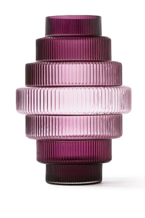 Purple Glass Tiered Vase L | Pols Potten Steps Vase,Glass Vase