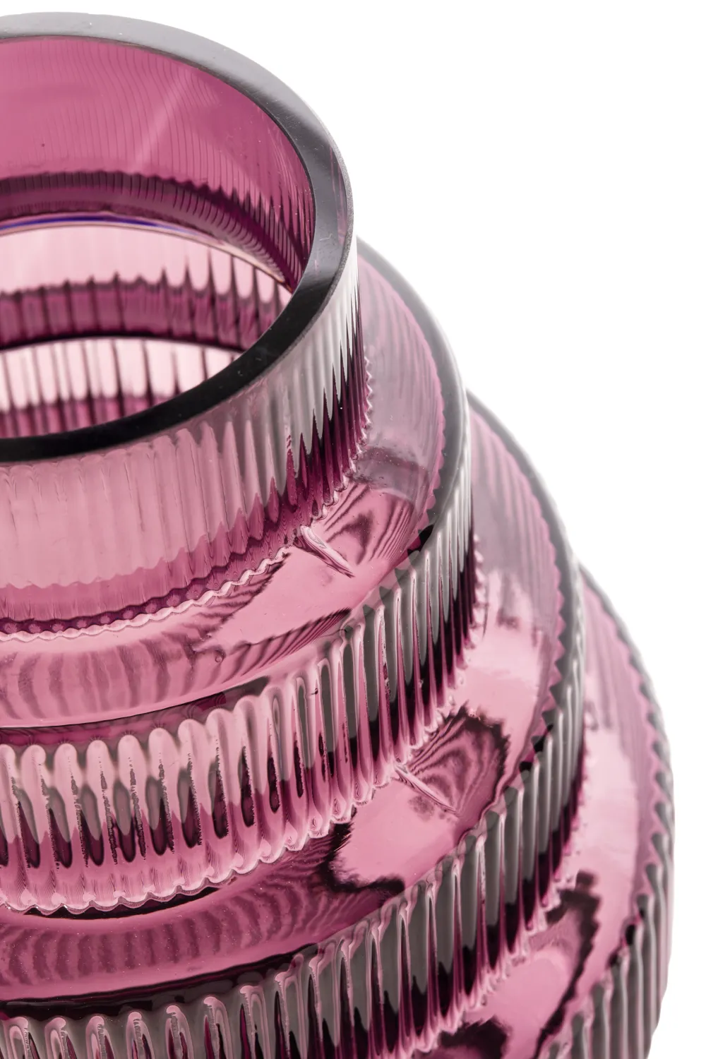 Purple Glass Tiered Vase L | Pols Potten Steps
