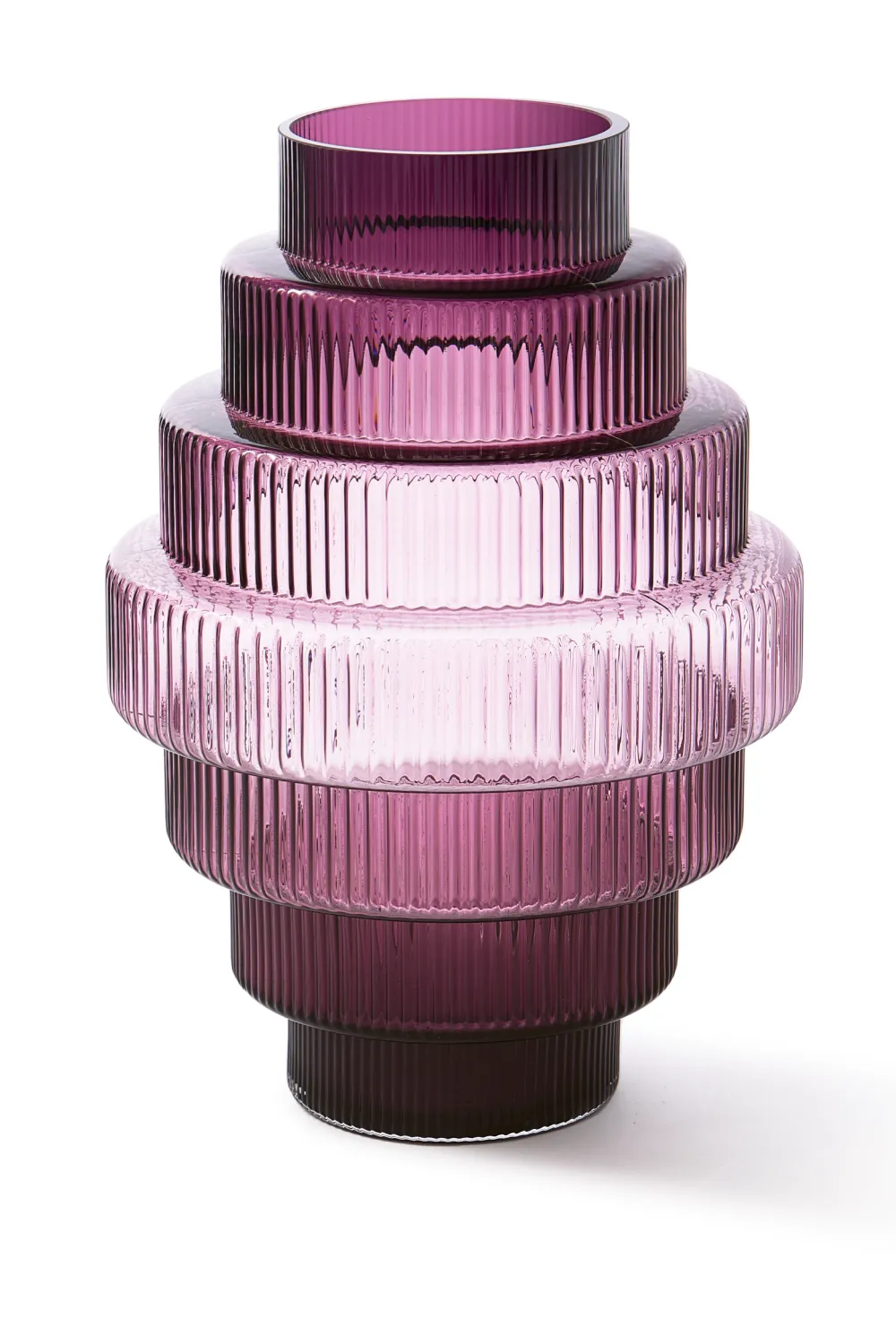 Purple Glass Tiered Vase L | Pols Potten Steps