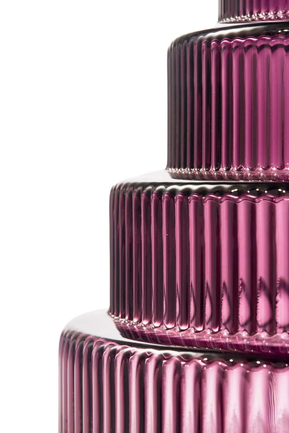Purple Glass Tiered Vase L | Pols Potten Steps