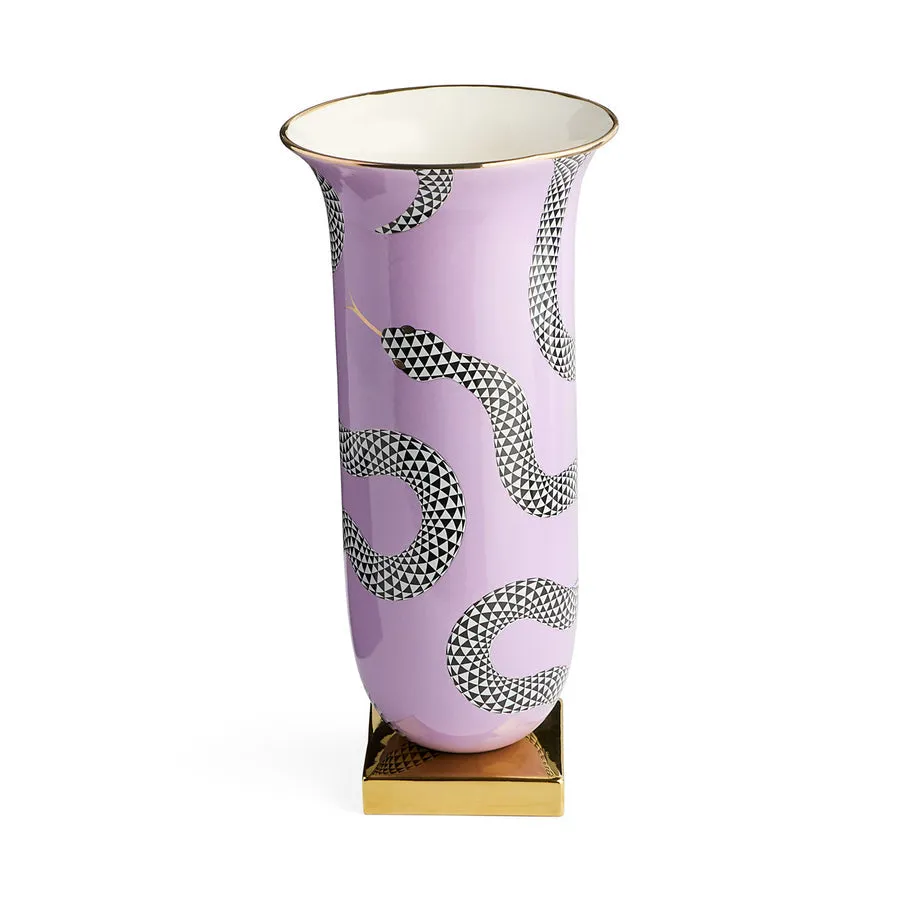 Purple Porcelain Serpent Flared Vase | Jonathan Adler Eden