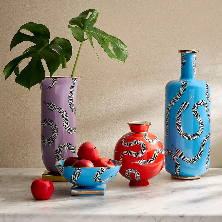 Purple Porcelain Serpent Flared Vase | Jonathan Adler Eden