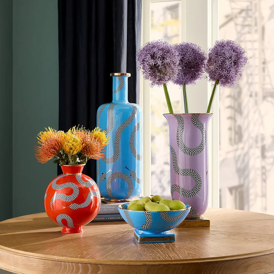 Purple Porcelain Serpent Flared Vase | Jonathan Adler Eden