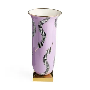 Purple Porcelain Serpent Flared Vase | Jonathan Adler Eden Vase,Glass Vase
