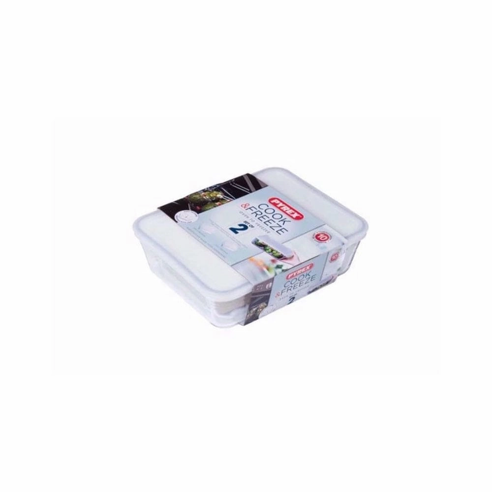 Pyrex Cook & Freeze Storage Set, 1.5L, 2.6L, 2pcs, Clear