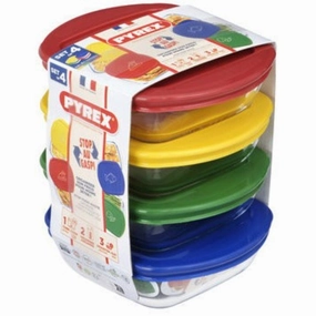 Pyrex Cook & Store 4 Square Storage Dishes Kitchen,modern kitchen essentials