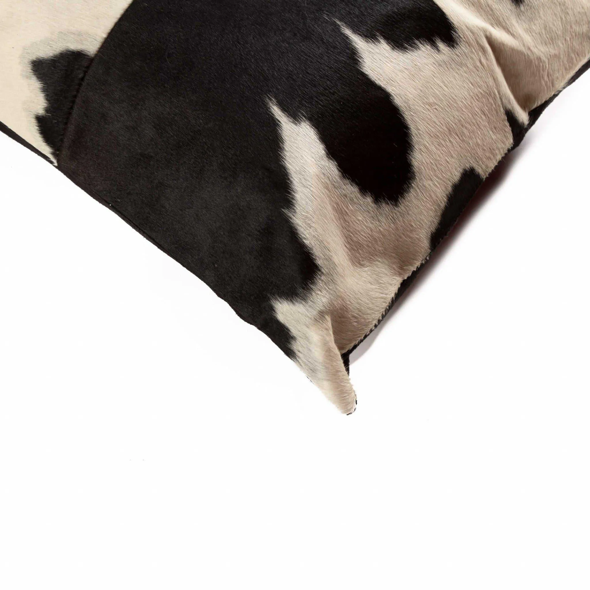 Quatro Panel Black & White Cowhide Pillow