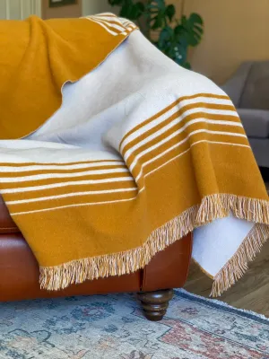Quilotoa Gold and Beige Luxury Throw Blanket storage cart, utility cart