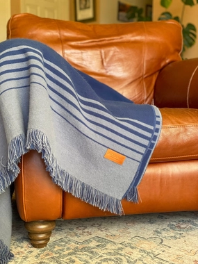 Quilotoa Blue and Gray Luxury Throw Blanket bookcase, standing shelf