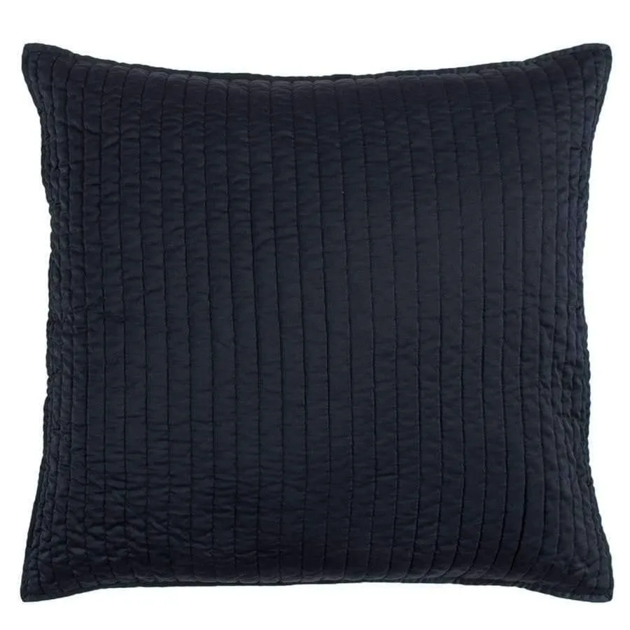 Quilted Navy Satin Euro Sham exotic cowhide rug, leather rug
