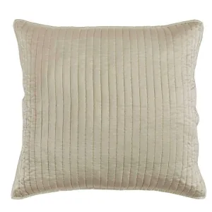 Quilted Taupe Satin Euro Sham pillow inserts, mattress pad