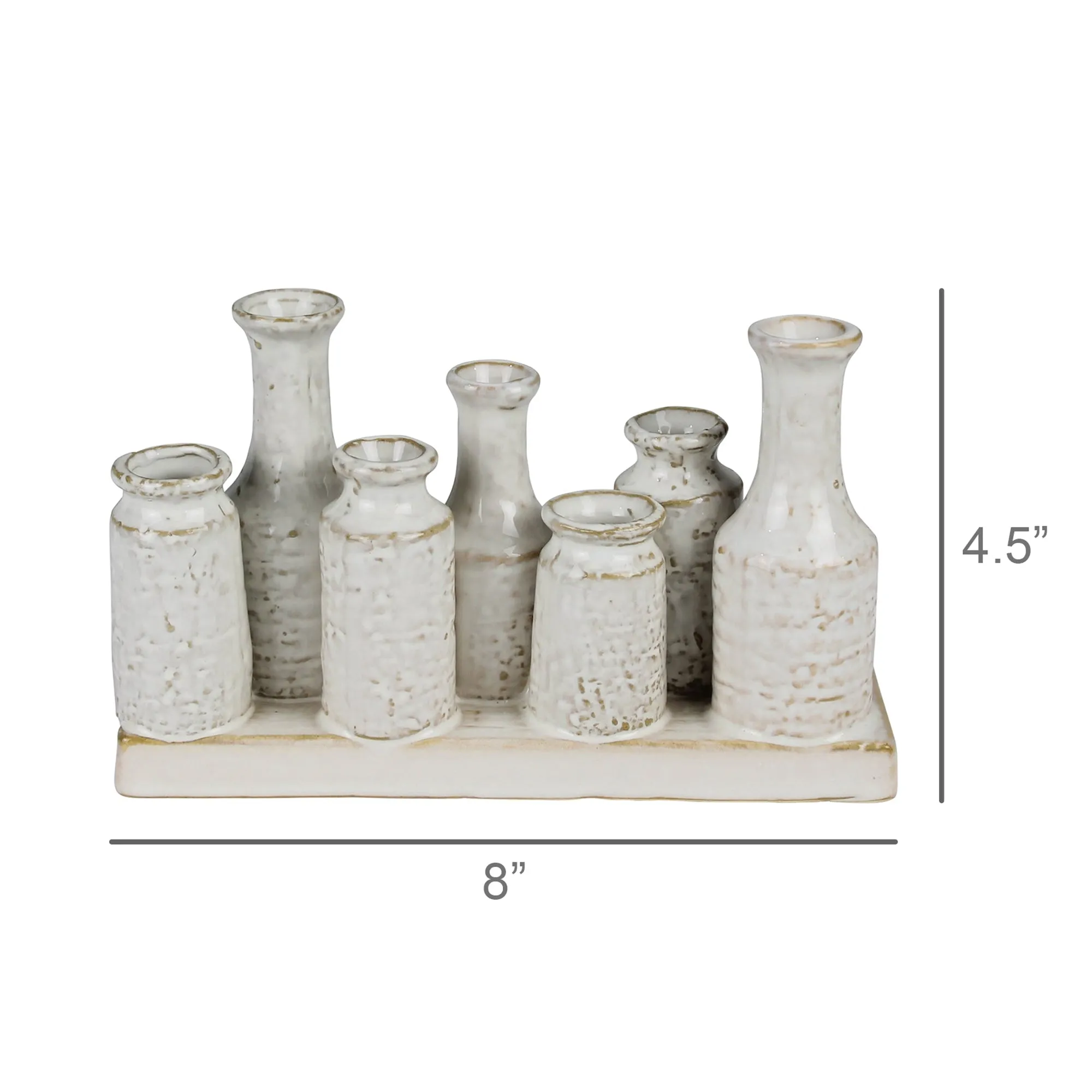 Quinn Vase Cluster of 7 Vases, Ceramic