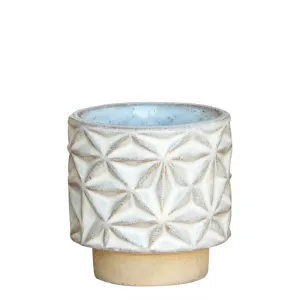 Ramos Geometric Cachepot, Stoneware - 2.5" Vase,Ceramic Vase