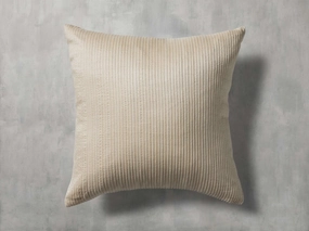 Raw Silk Ribbed Pillow Cover in Cashmere Pillows & Pillow Covers,throw pillow covers